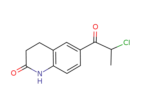 Molecular Structure of 62618-75-1 (2(1H)-Quinolinone, 6-(2-chloro-1-oxopropyl)-3,4-dihydro-)