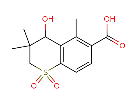 3,3,5-trimethyl-4-hydroxy-6-carboxythiochroman-1,1-dioxide