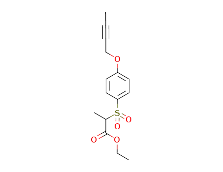 Molecular Structure of 287392-70-5 (Propanoic acid, 2-[[4-(2-butynyloxy)phenyl]sulfonyl]-, ethyl ester)