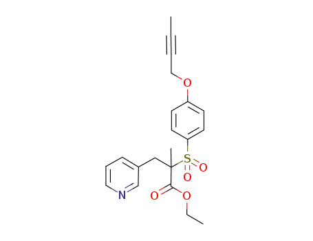 2-(4-buty-2-nyloxy-phenylsulfonyl)-2-methyl-3-pyridin-3-yl propionic acid ethyl ester