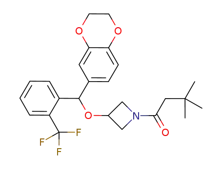 1-[2-(tert-butyl)acetyl]-3-[2-(trifluoromethyl)-α-(2,3-dihydrobenzo[1,4]dioxin-6-yl)benzyloxy]azetidine