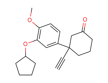 (+/-)-3-(3-cyclopentyloxy-4-methoxyphenyl)-3-ethynyl-cyclohexan-1one