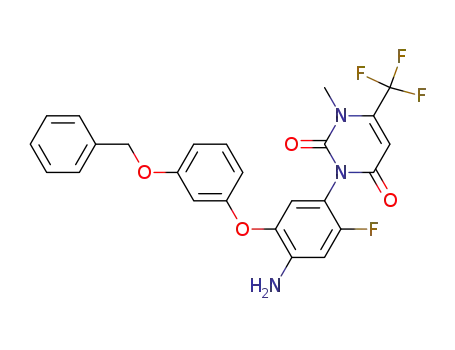 2-(3-benzyloxyphenoxy)-5-fluoro-4-[3-methyl-2,6-dioxo-4-(trifluoromethyl)-1,2,3,6-tetrahydropyrimidin-1-yl]aniline
