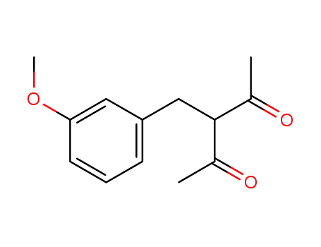 Molecular Structure of 791809-44-4 (2,4-Pentanedione, 3-[(3-methoxyphenyl)methyl]-)