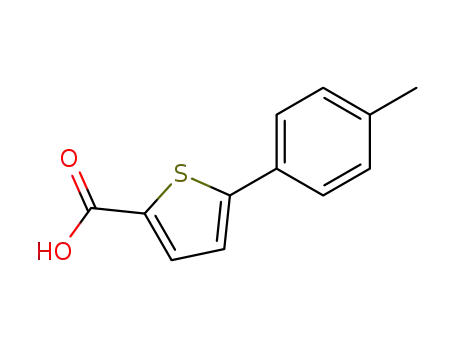 Molecular Structure of 40808-21-7 (5-(4-METHYLPHENYL)-2-THIOPHENECARBOXYLIC ACID)