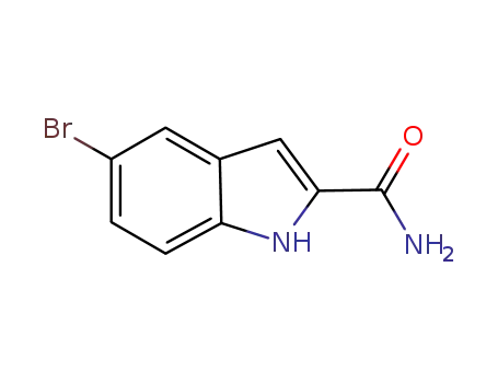 Molecular Structure of 877371-97-6 (5-bromo-1H-indole-2-carboxamide)