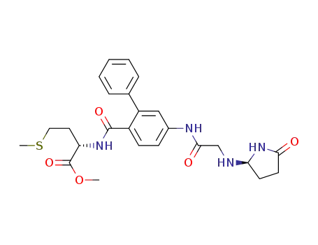 4-((S)-2-Pyrrolidone-5-aminomethylcarbonyl)amino-2-phenylbenzoyl methionine methyl ester