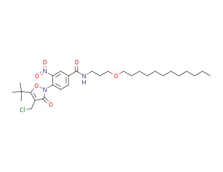 5-t-butyl-4-chloromethyl-2-{4-(3-dodecyloxypropyl)carbamoyl-2-nitrophenyl}-4-isoxazolin-3-one