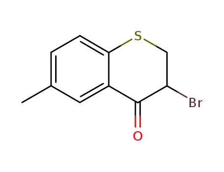 Molecular Structure of 67580-56-7 (4H-1-Benzothiopyran-4-one, 3-bromo-2,3-dihydro-6-methyl-)