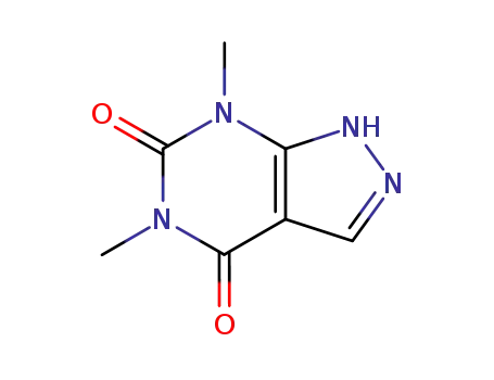 Molecular Structure of 4680-51-7 (5,7-dimethyl-1H-pyrazolo[3,4-d]pyrimidine-4,6(5H,7H)-dione)