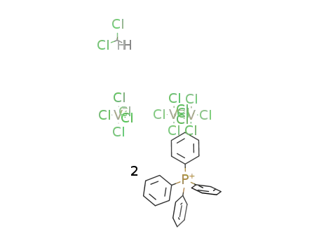 {tetraphenylphosphonium}2{enneachlorodivanadate(IV)}{pentachlorovanadate(IV)} * dichloromethane