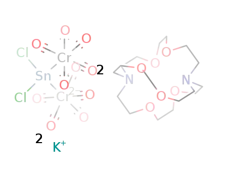 2K(1+)*2C18H36N2O6*Cl2Sn(Cr(CO)5)2(2-)={K(C18H36N2O6)}2(Cl2Sn(Cr(CO)5)2)