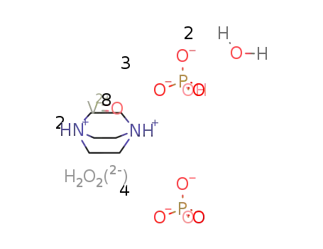 2NH(CH2CH2)3NH(2+)*8VO(2+)*3HPO4(2-)*4PO4(3-)*2OH(1-)*2H2O=[NH(CH2CH2)3NH]2[(VO)8(HPO4)3(PO4)4(OH)2]*2H2O