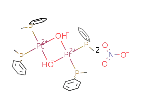 di(cis-[bis(dimethylphenylphosphane)(μ-hydroxo)platinum(II)]) nitrate