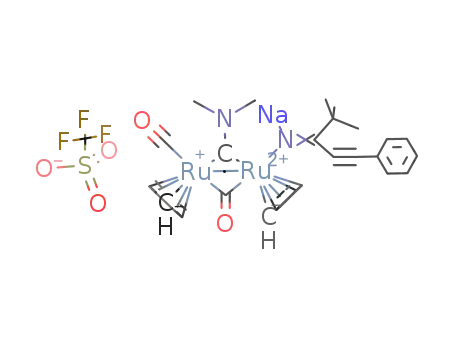 [diruthenium(μ-CN(Me)2)(μ-CO)(CO)(NNaCCMe3CC(Ph))(Cp)2]CF3SO3