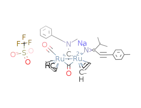 [diruthenium(μ-CN(Me)(benzyl))(μ-CO)(CO)(NNaCCMe3CC(p-tolyl))(Cp)2]CF3SO3