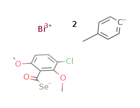 (3-chloro-2,6-dimethoxybenzoylseleno)bis(4-methylphenyl)bismuth