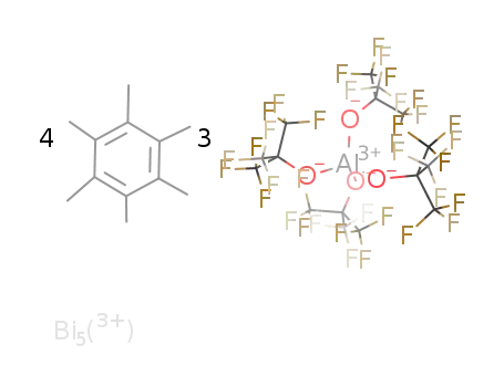 [Bi5(hexamethylbenzene)4][Al(OC(CF3)3)4]3