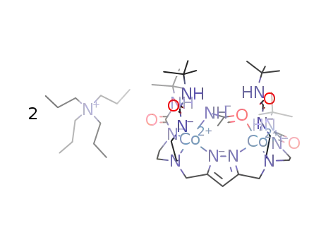 tetrapropylammonium μ-1,3-acetamido-μ-(3,5-bis(bis[(N'-tert-butylureaylato)-N-ethyl]aminatomethyl)-1H-pyrazolato)dicobaltate(II)