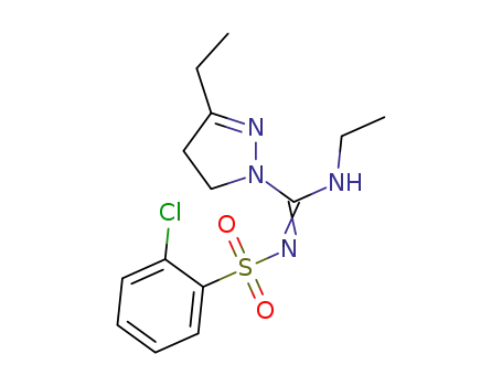 2-chloro-N-[ethylamino-(3-ethyl-4,5-dihydro-pyrazol-1-yl)-methylene]-benzenesulfonamide
