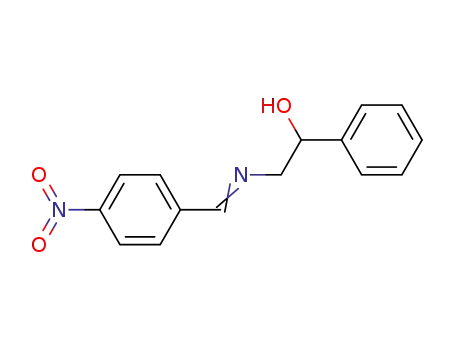 Molecular Structure of 93733-50-7 (Benzenemethanol, a-[[[(4-nitrophenyl)methylene]amino]methyl]-)