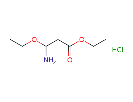 Molecular Structure of 137684-40-3 (Propanoic acid, 3-amino-3-ethoxy-, ethyl ester, hydrochloride)