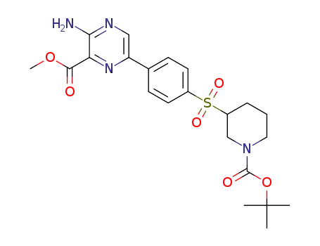 methyl 3-amino-6-[4-[(1-tert-butoxycarbonyl-3-piperidyl)sulfonyl]phenyl]pyrazine-2-carboxylate