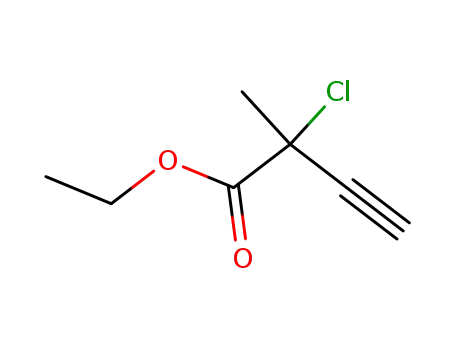Molecular Structure of 20521-48-6 (3-Butynoic acid, 2-chloro-2-methyl-, ethyl ester)