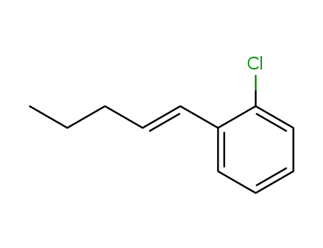 Molecular Structure of 14717-30-7 (Benzene, 1-chloro-2-(1-pentenyl)-)