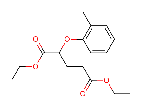 Molecular Structure of 93164-30-8 (Pentanedioic acid, 2-(2-methylphenoxy)-, diethyl ester)