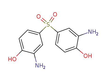 Molecular Structure of 7545-50-8 (3,3'-Diamino-4,4'-dihydroxydiphenyl sulfone)