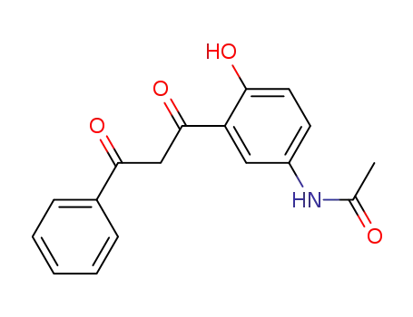 Molecular Structure of 36773-22-5 (Acetamide, N-[3-(1,3-dioxo-3-phenylpropyl)-4-hydroxyphenyl]-)