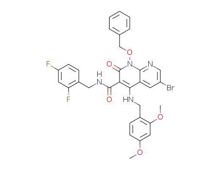 1-(benzyloxy)-6-bromo-N-(2,4-difluorobenzyl)-4-((2,4-dimethoxybenzyl)amino)-2-oxo-1,2-dihydro-1,8-naphthyridine-3-carboxamide