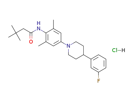 N-(4-(4-(3-fluorophenyl)piperidin-1-yl)-2,6-dimethylphenyl)-3,3-dimethylbutanamide hydrochloride