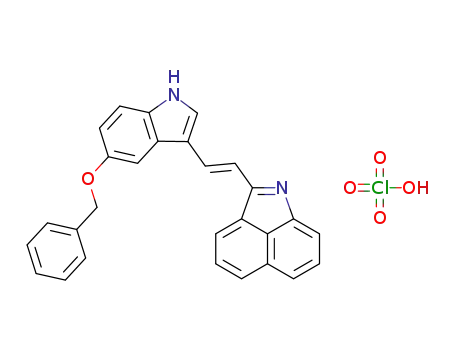 2-[2-(5-benzyloxyindole-3-yl)vinyl]benzo[c,d]indolium perchlorate