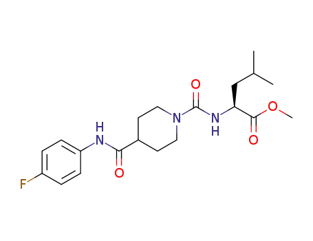 methyl (4-((4-fluorophenyl)carbamoyl)piperidine-1-carbonyl)-L-leucinate