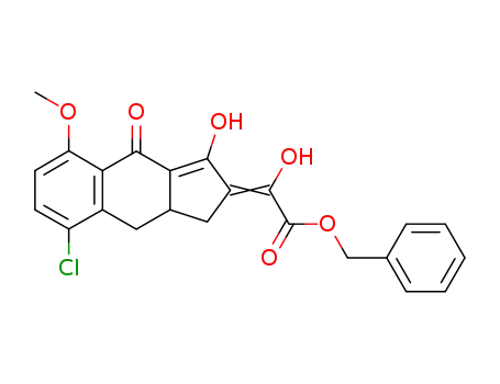 <1-Hydroxy-5-chlor-8-methoxy-9-oxo-3,3a,4,9-tetrahydro-2H-benz(f)-indenyliden-(2)>-glykolsaeurebenzylester