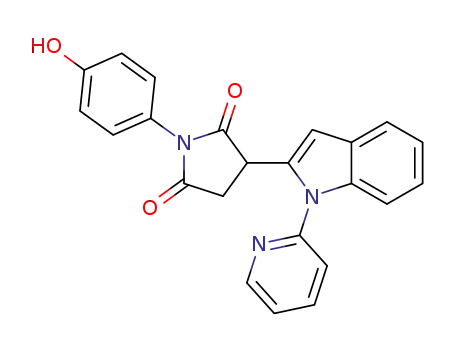 1-(4-hydroxyphenyl)-3-(1-(pyridin-2-yl)-1H-indol-2-yl)pyrrolidine-2,5-dione