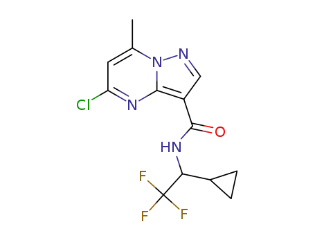 5-chloro-N-(1-cyclopropyl-2,2,2-trifluoroethyl)-7-methylpyrazolo[1,5-a]pyrimidine-3-carboxamide