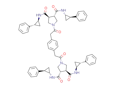 (3S,3’S,4S,4’S)-1,1’-((1,4-phenylene)diacetyl)-bis(N3,N4-bis((1S,2R)-2-phenylcyclopropyl)pyrrolidine-3,4-dicarboxamide)