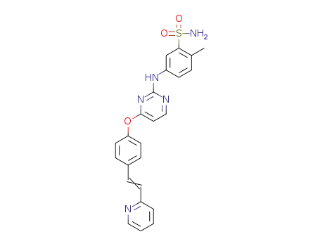 N-(4-methyl-3-sulfamoylphenyl)-4-(4-(2-(2-pyridinyl)ethenyl)phenoxy)pyrimidin-2-amine
