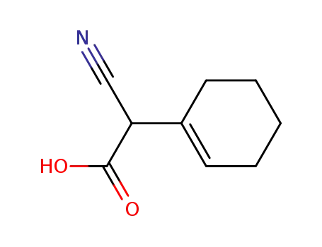 1-Cyclohexene-1-acetic acid, a-cyano-