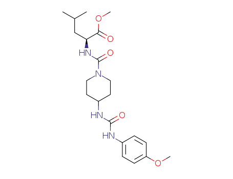methyl (4-(3-(4-methoxyphenyl)ureido)piperidine-1-carbonyl)-L-leucinate