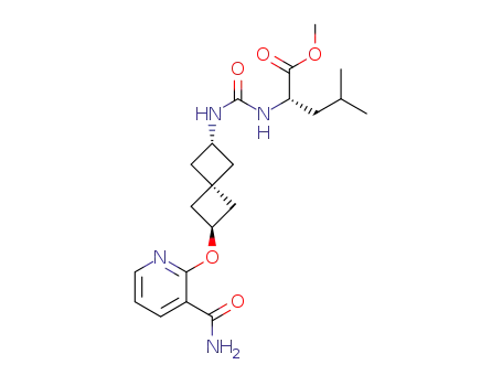 methyl (((aR)-6-((3-carbamoylpyridin-2-yl)oxy)spiro[3.3]heptan-2-yl)carbamoyl)-L-leucinate