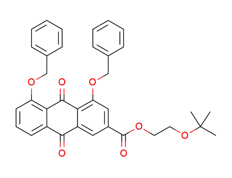 1,8-bis(benzyloxy)-9,10-anthraquinone-O-(2-(tert-butoxy)ethyl)-3-carboxylate