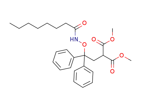 dimethyl 2-(2-(octanamidooxy)-2,2-diphenylethyl)malonate