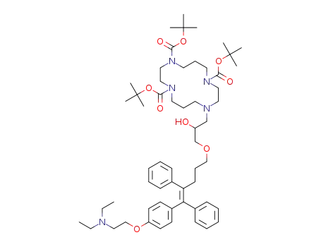 tri-tert-butyl (Z)-11-(3-((5-(4-(2-(diethylamino)ethoxy)phenyl)-4,5-diphenylpent-4-en-1-yl)oxy)-2-hydroxypropyl)-1,4,8,11-tetraazacyclotetradecane-1,4,8-tricarboxylate