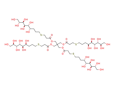 2,2-bis(((3-(((4S,5R,6R,7R,8R)-4,5,6,7,8,9 hexahydroxynonyl)thio)propanoyl)oxy)methyl)propane-1,3-diylbis(3-(((4S,5R,6R,7R,8R)-4,5,6,7,8,9-hexahydroxynonyl)thio)propanoate)
