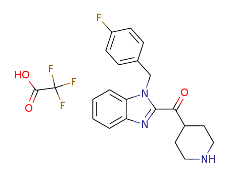 Methanone, [1-[(4-fluorophenyl)methyl]-1H-benzimidazol-2-yl]-4-piperidinyl-, mono(trifluoroacetate)