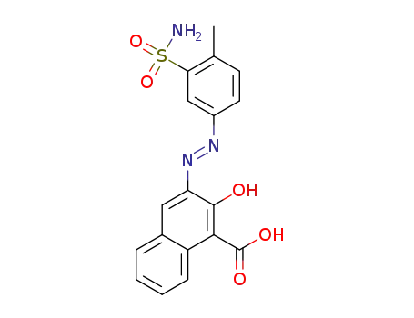 (E)-2-hydroxy-3-((4-methyl-3-sulfamoylphenyl)diazenyl)-1-naphthoic acid